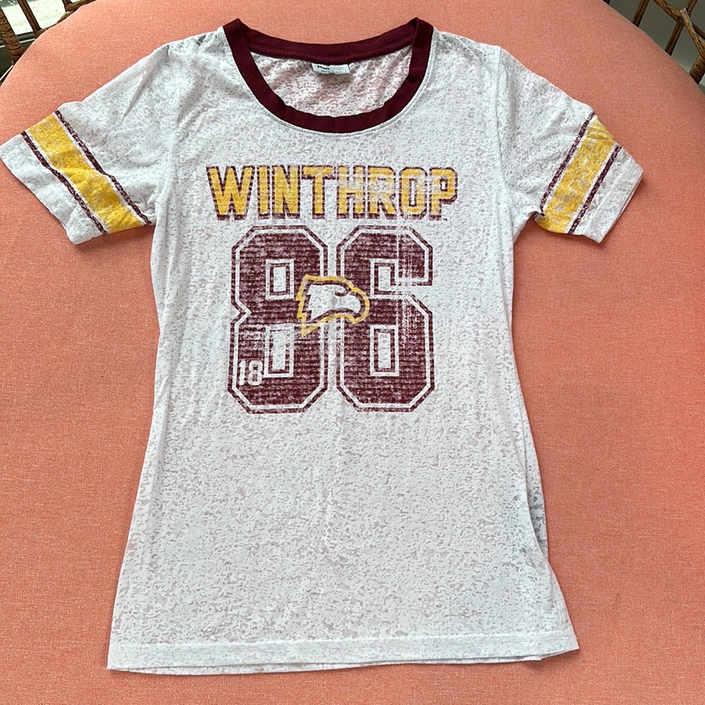 Never worn Winthrop University WU Eagles Rock Hill SC juniors sheer top medium
